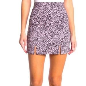 Topshop Pink Leopard Print Mini Skit size 4